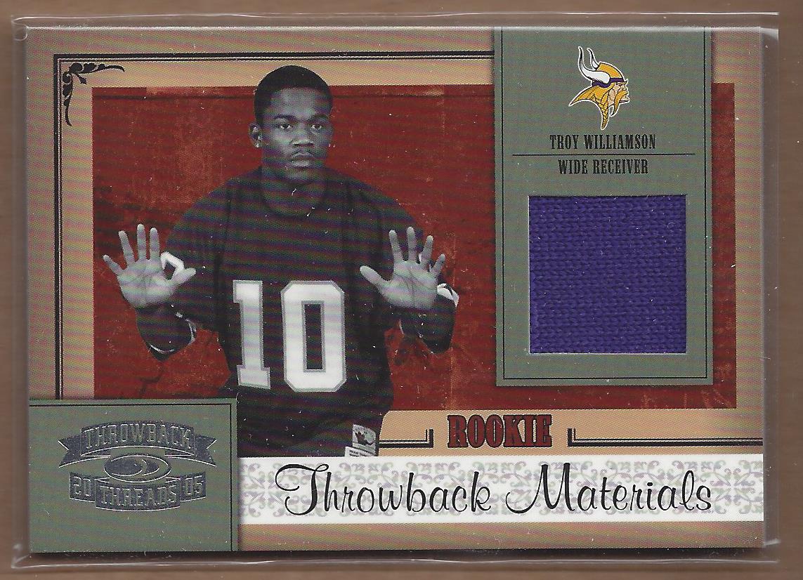 2005 Throwback Threads #227 Troy Williamson JSY RC