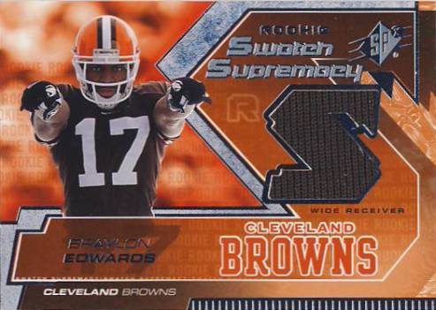 2005 SPx Rookie Swatch Supremacy #RSBE Braylon Edwards