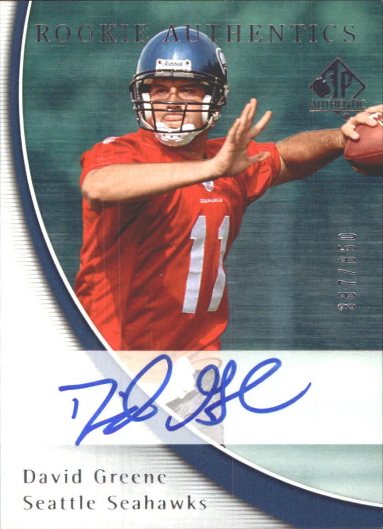 2005 SP Authentic #193 David Greene AU RC