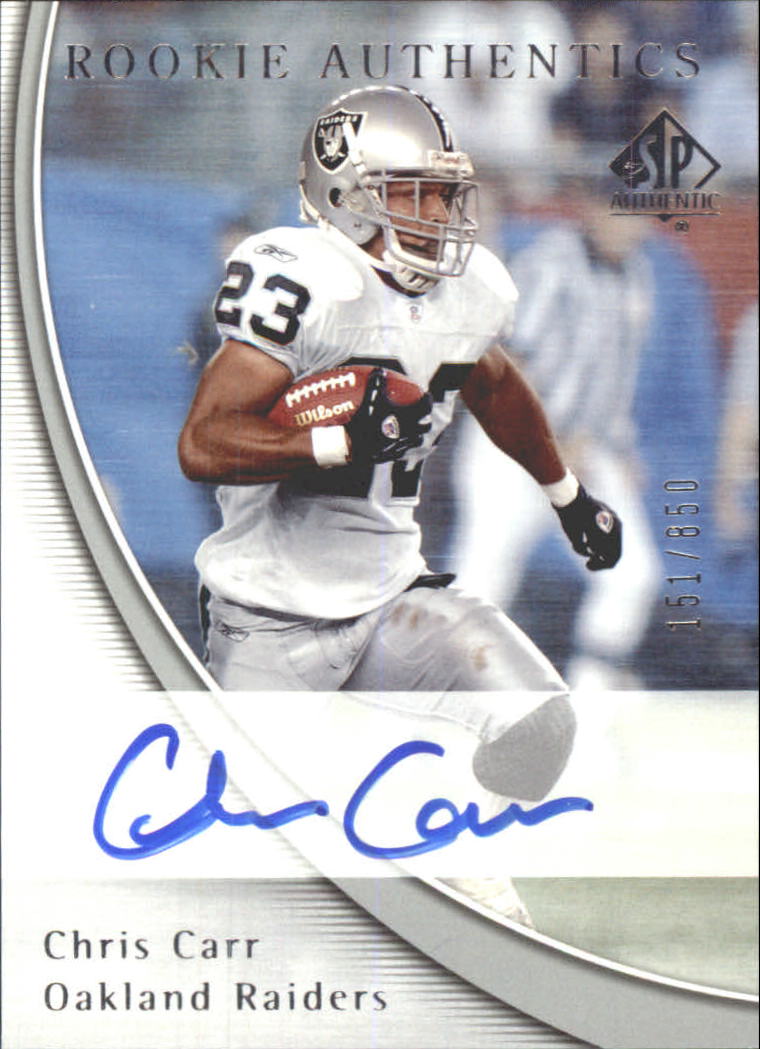 2005 SP Authentic #254 Chris Carr AU RC