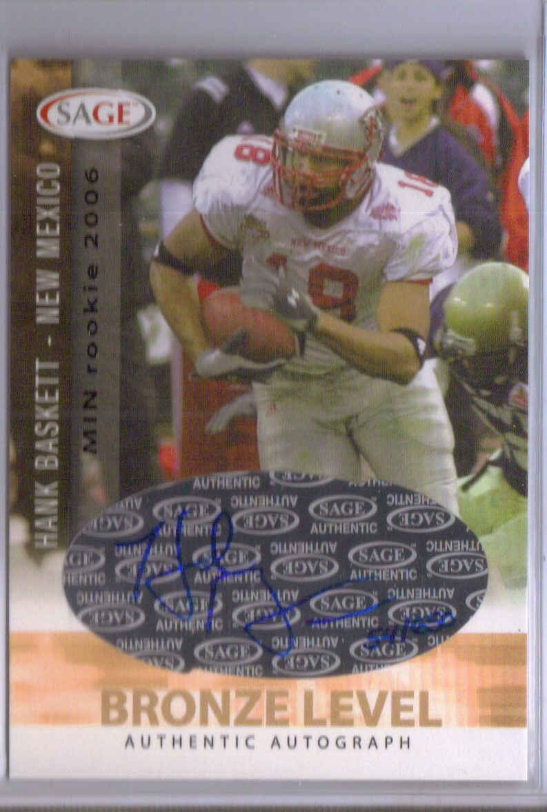 2006 SAGE Autographs Bronze #A4 Hank Baskett/650