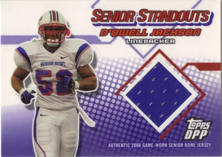 2006 Topps Draft Picks and Prospects Senior Standout Jersey #SSDJ D'Qwell Jackson B