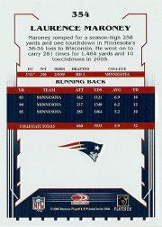 2006 Score #354 Laurence Maroney RC back image