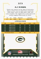 2006 Score #373 A.J. Hawk RC back image