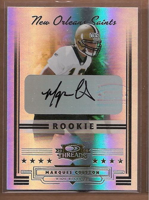 2006 Donruss Threads #279 Marques Colston AU RC