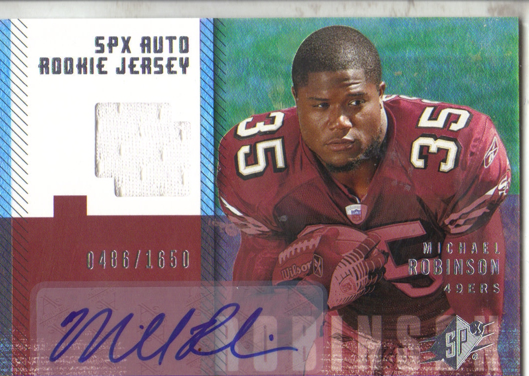 2006 SPx #211 Michael Robinson JSY AU RC