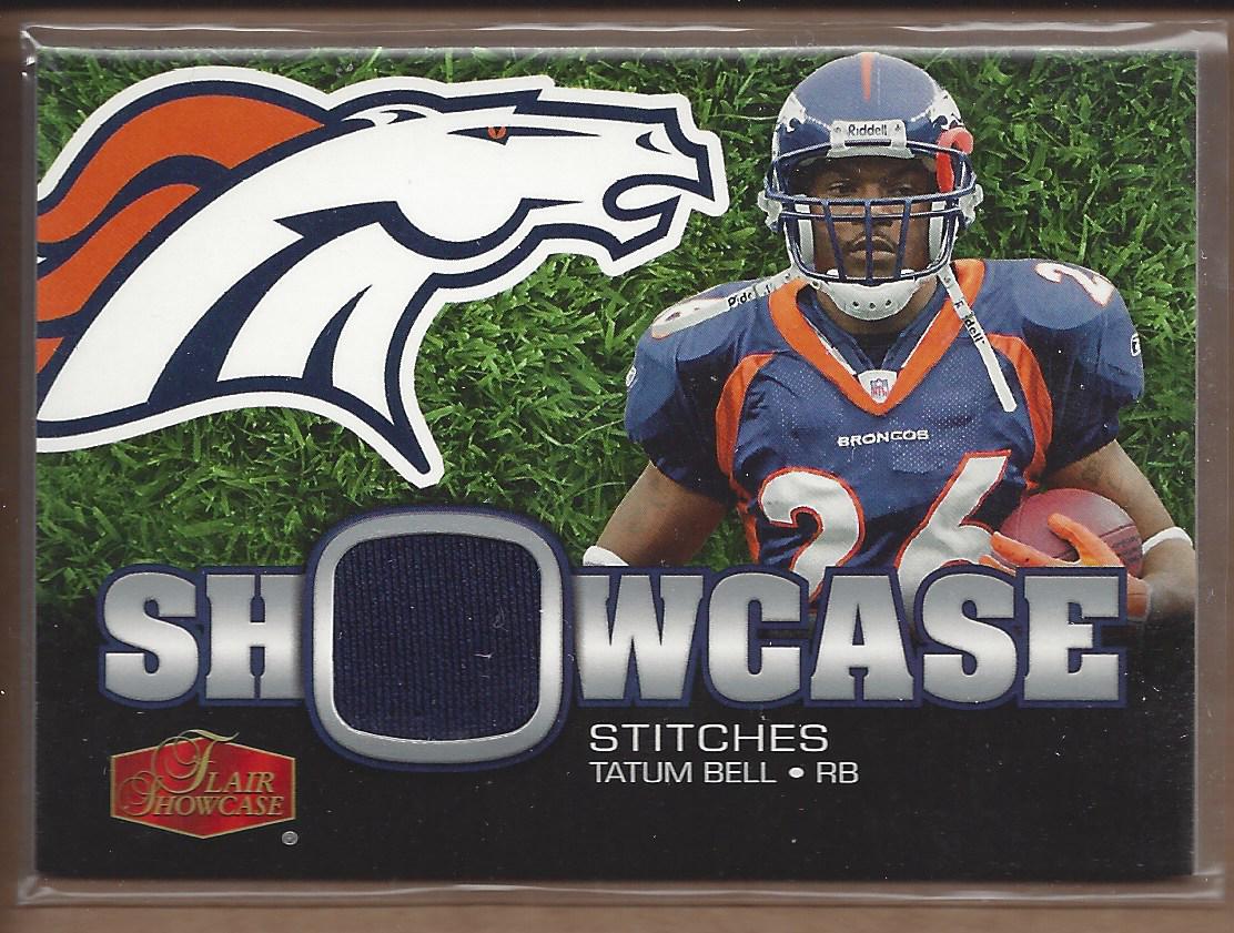 2006 Flair Showcase Showcase Stitches Jersey #SHSTB Tatum Bell