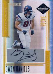 2006 Leaf Limited Monikers Autographs Gold #230 Owen Daniels/50