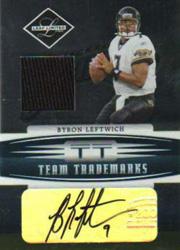 2006 Leaf Limited Team Trademarks Autograph Materials #18 Byron Leftwich/100
