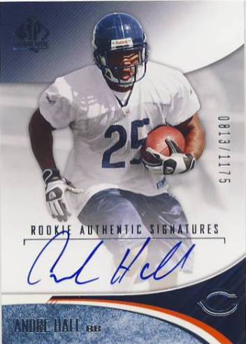 2006 SP Authentic #181 Andre Hall AU RC
