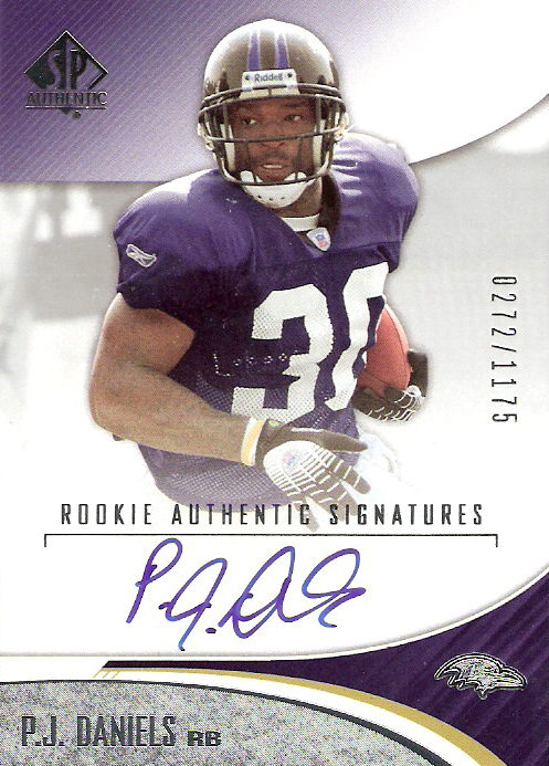 2006 SP Authentic #217 P.J. Daniels AU RC