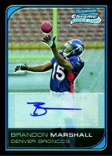 2006 Bowman Chrome Rookie Autographs #253 Brandon Marshall D