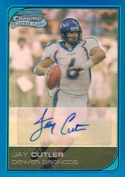 2006 Bowman Chrome Rookie Autographs Blue Refractors #222 Jay Cutler