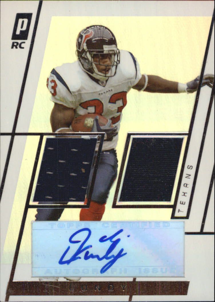 2006 Topps Paradigm Rookie Dual Jersey Autographs #WL Wali Lundy/249