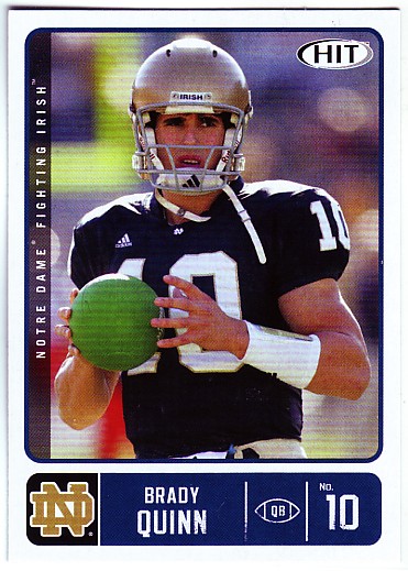 2007 SAGE HIT #10 Brady Quinn