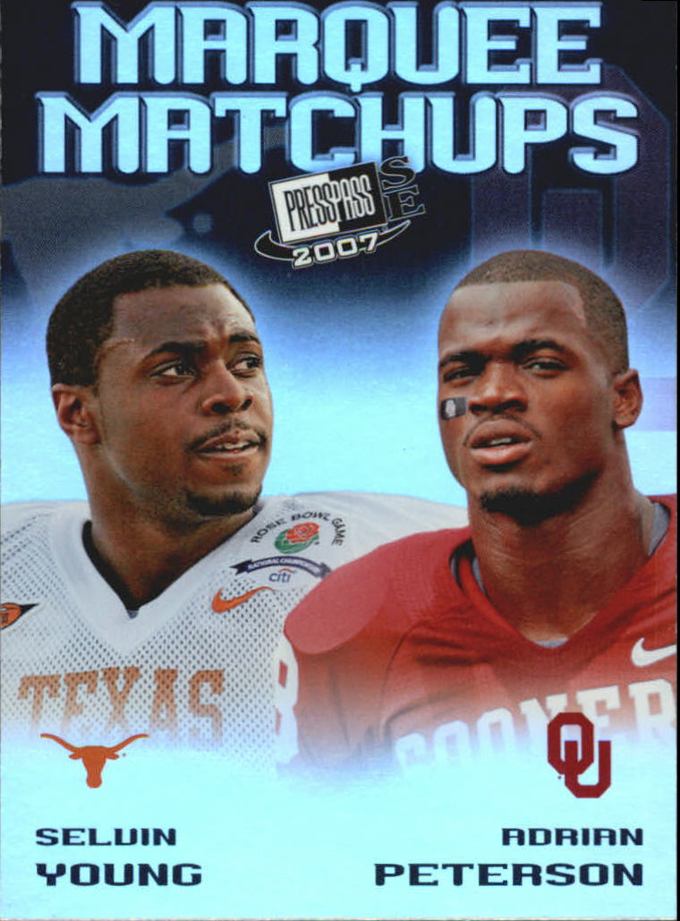 2007 Press Pass SE Marquee Matchups #2 Adrian Peterson/Selvin Young