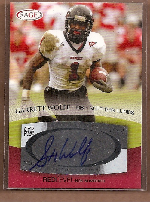 2007 SAGE Autographs Red #A60 Garrett Wolfe
