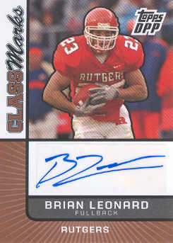 2007 Topps Draft Picks and Prospects Class Marks Autographs #BL Brian Leonard E