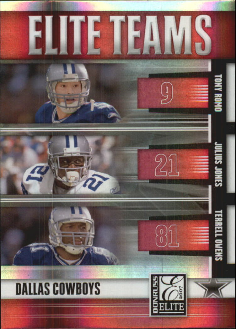 2007 Donruss Elite Teams Red #8 Tony Romo/Julius Jones/Terrell Owens