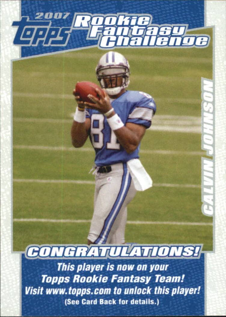 2007 Topps Rookie Fantasy Challenge #5 Calvin Johnson