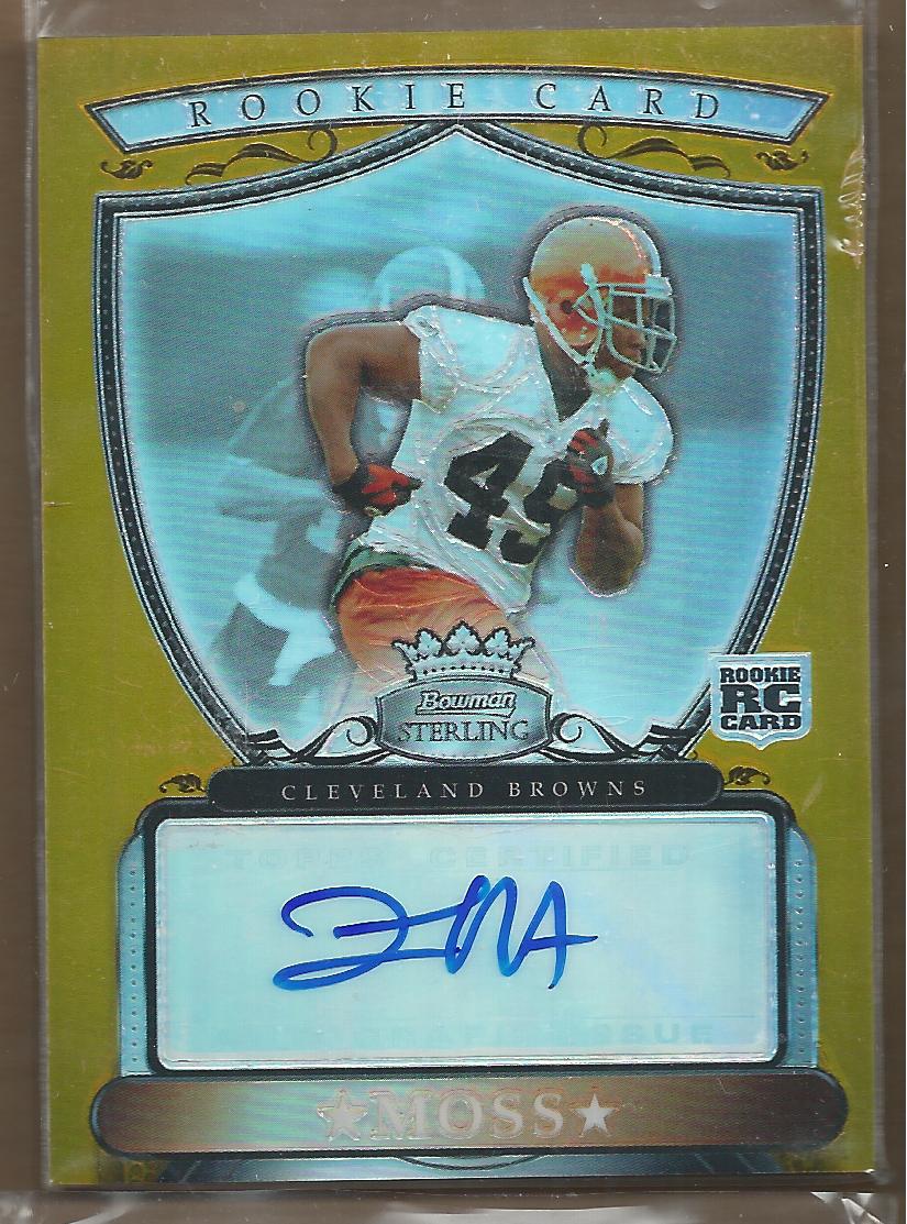 2007 Bowman Sterling Gold Rookie Autographs #TM Tyrone Moss/1800