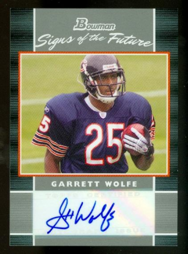 2007 Bowman Signs of the Future #SFGW Garrett Wolfe D