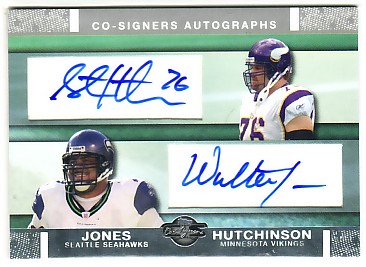 2007 Topps Co-Signers Co-Signer Autographs #HW Steve Hutchinson K/Walter Jones
