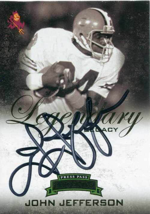 2008 Press Pass Legends Legendary Legacy Autographs Gold #LLJJ John Jefferson/372