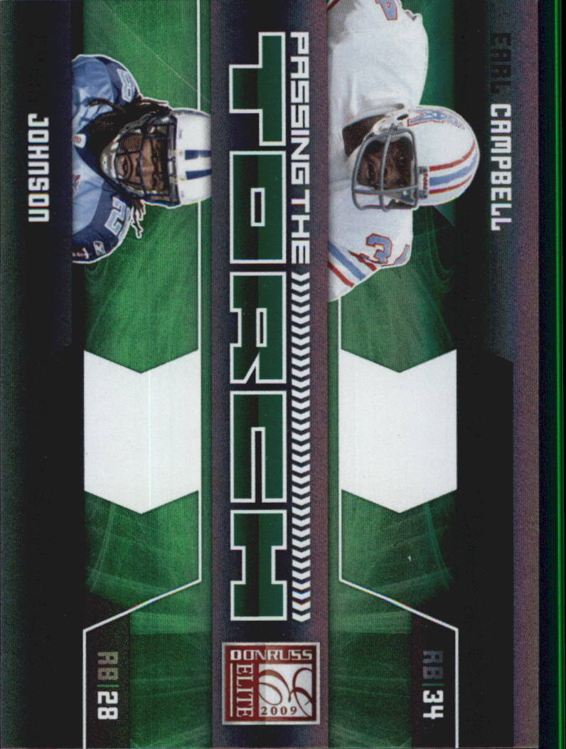 2009 Donruss Elite Passing the Torch Green #8 Earl Campbell/Chris Johnson