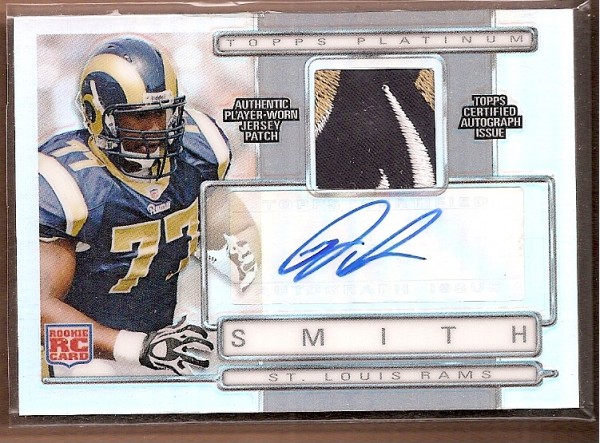 2009 Topps Platinum Autographed Patches #ARPJS Jason Smith/550