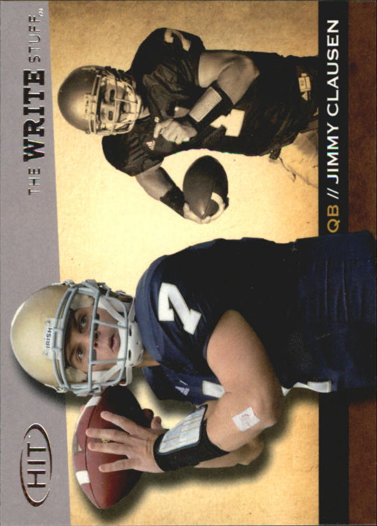 2010 SAGE HIT Write Stuff #WS3 Jimmy Clausen
