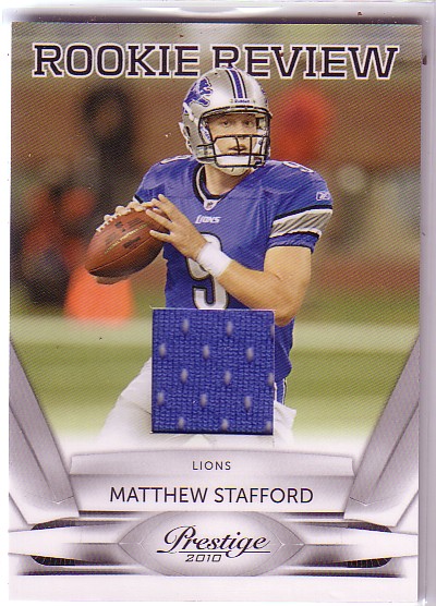 2010 Prestige Rookie Review Materials #2 Matthew Stafford DP