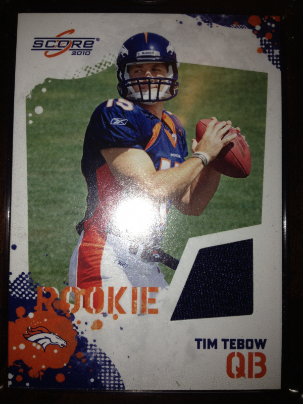 2010 Score Retail Factory Set Rookie Jerseys #2 Tim Tebow