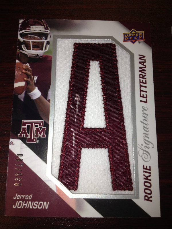 2011 Upper Deck Rookie Letterman Autographs #RSLJO Jerrod Johnson/600*