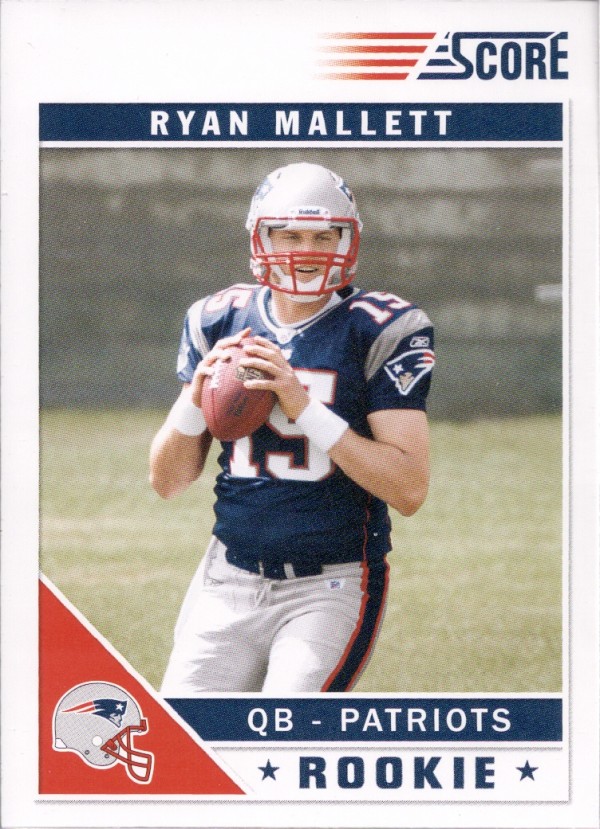 2011 Score #385A Ryan Mallett RC/(black stands in background)