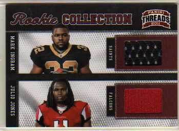 2011 Panini Threads Rookie Collection Materials Combo #10 Mark Ingram/Julio Jones