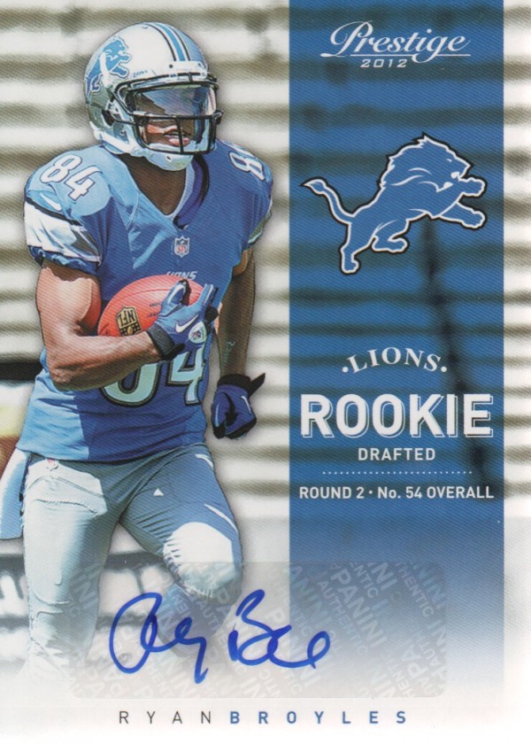 2012 Prestige Rookie Autographs #292 Ryan Broyles/799