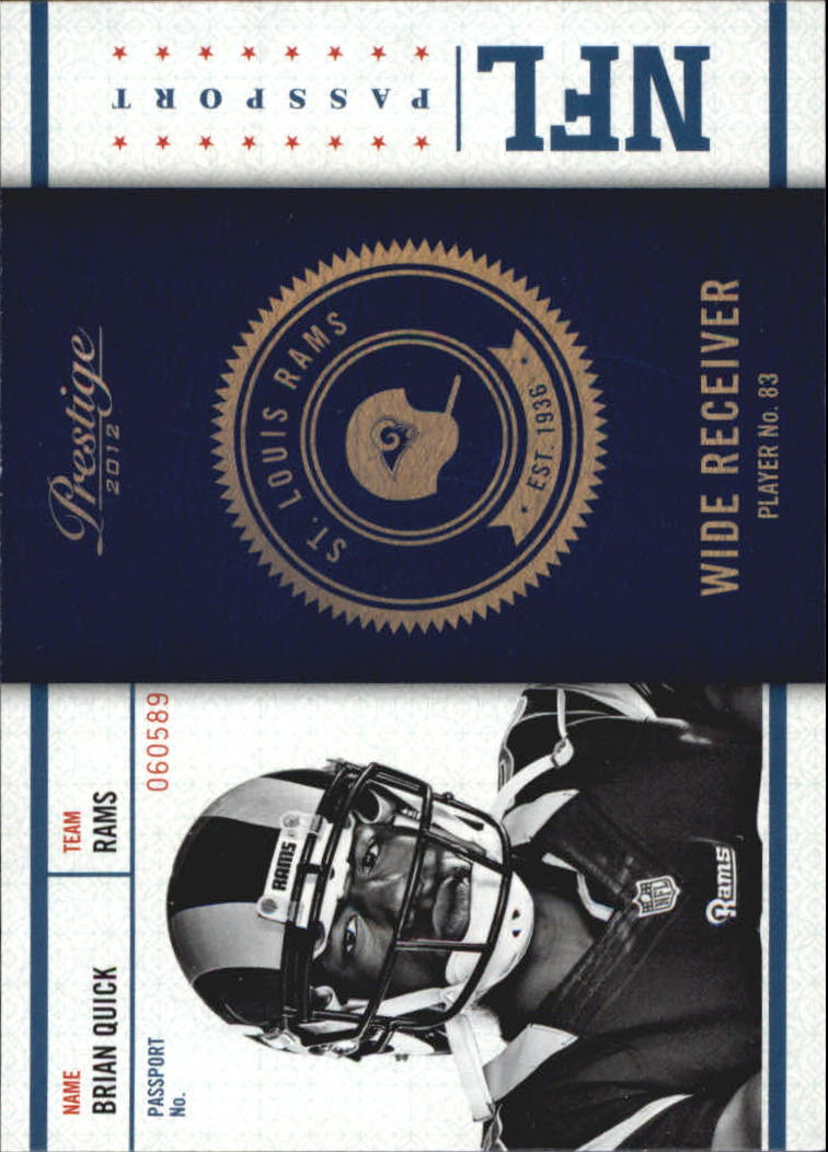 2012 Prestige NFL Passport #14 Brian Quick