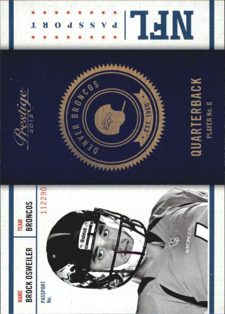 2012 Prestige NFL Passport #15 Brock Osweiler