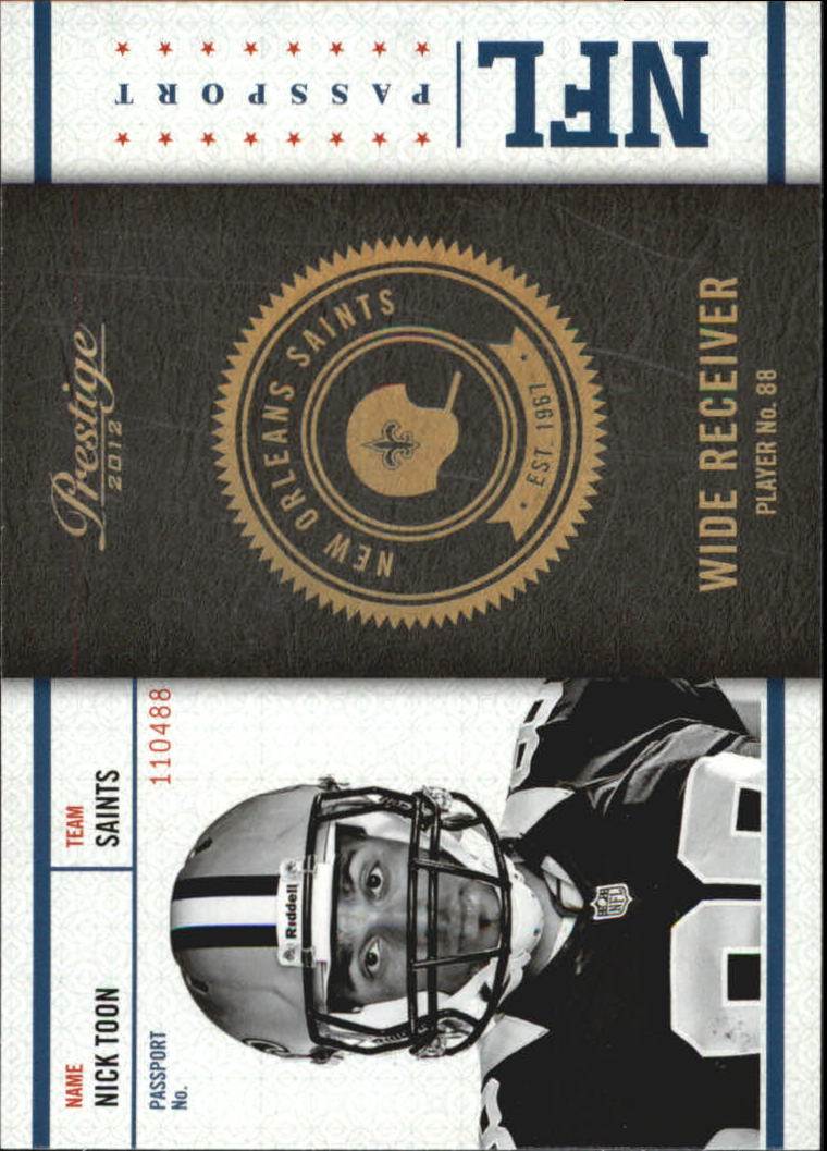 2012 Prestige NFL Passport #27 Nick Toon