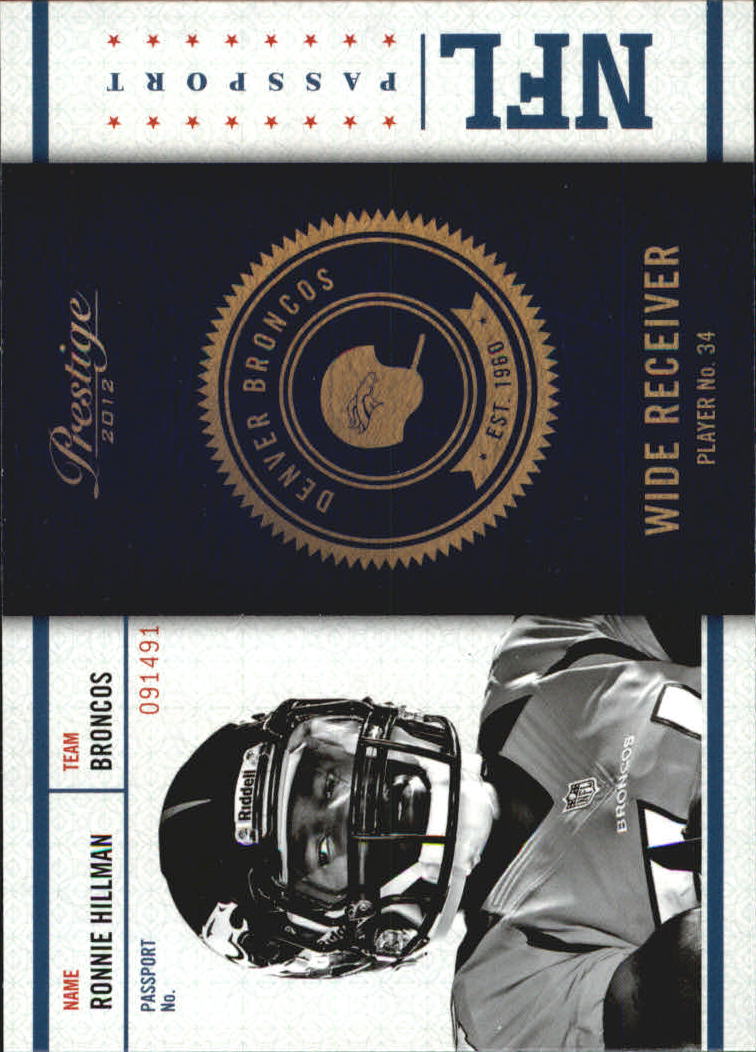 2012 Prestige NFL Passport #29 Ronnie Hillman
