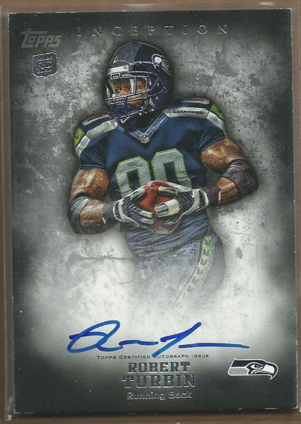2012 Topps Inception #127 Robert Turbin AU RC