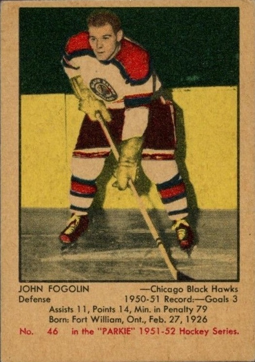 1951-52 Parkhurst #46 Lee Fogolin RC