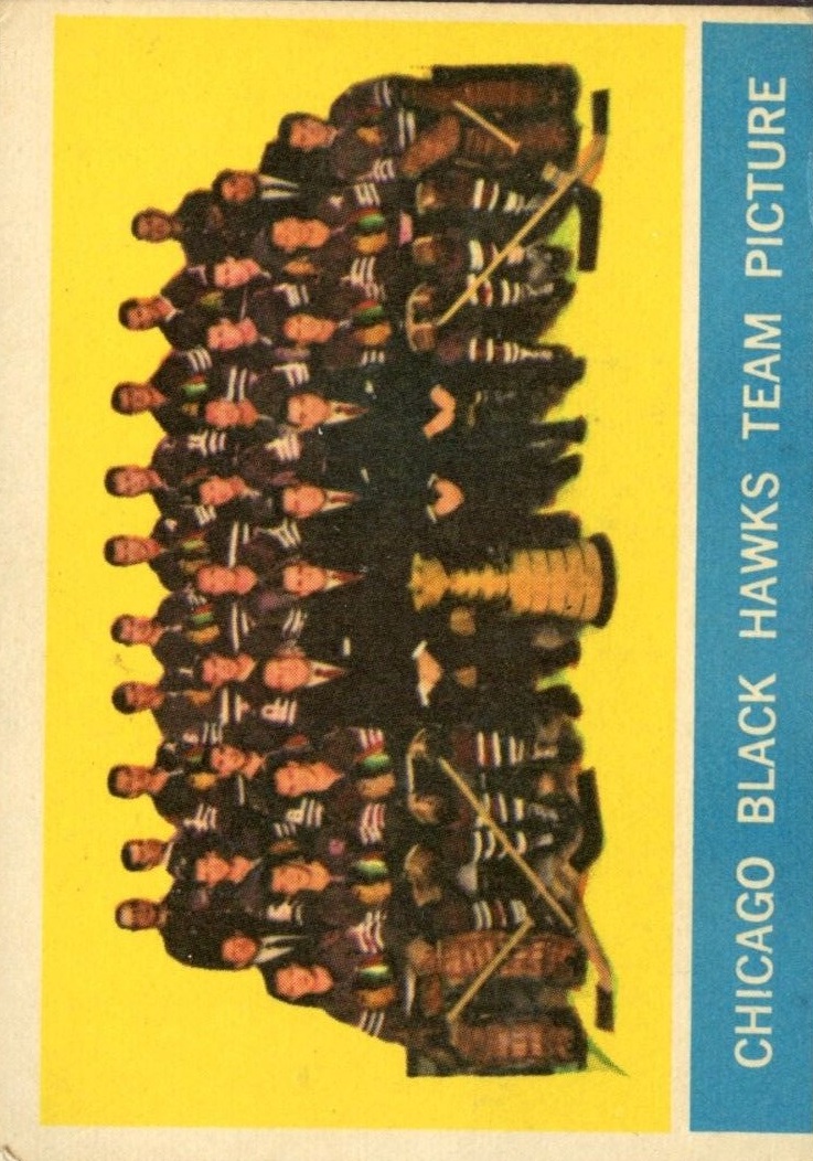 1963-64 Topps #43 Blackhawks Team front image