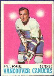 1970-71 O-Pee-Chee #122 Paul Popiel