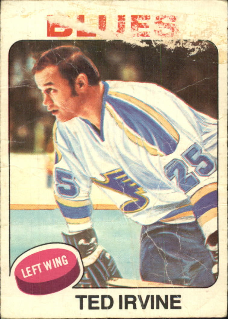 1975-76 O-Pee-Chee #244 Ted Irvine UER/(Photo actually/Ted Harris)