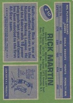 1976-77 Topps #210 Richard Martin back image