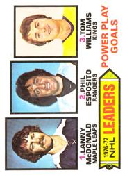 1977-78 O-Pee-Chee #5 Power Play Goals/Leaders/Lanny McDonald/Phil Esposito/Tom Williams