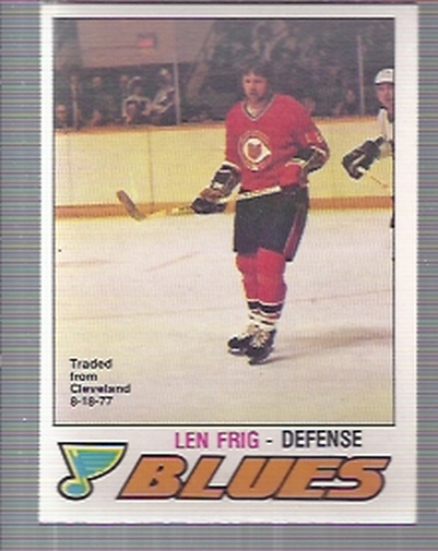 1977-78 O-Pee-Chee #384 Len Frig