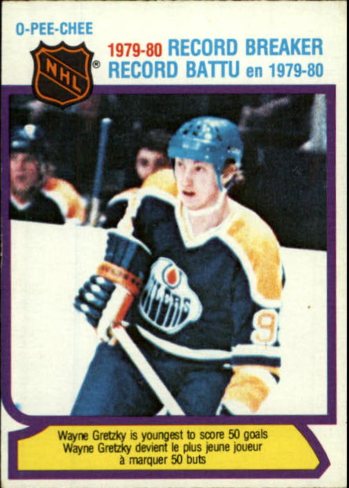 1980-81 O-Pee-Chee #3 Wayne Gretzky RB/Youngest Ever/50-goal Scorer